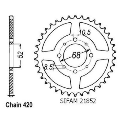 Rozeta pro Kawasaki-Suzuki 21852CZ49